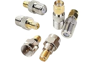 exgoofit F Type to SMA Male Female Coax Connector Coaxial Adapter 2 Sets 6 Pcs