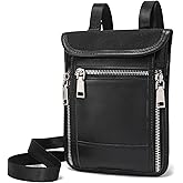 LANNSYNE Leather Travel Wallet, Neck Wallet Travel Pouch and Passport Holder for Men and Women Keep Valuables Safe