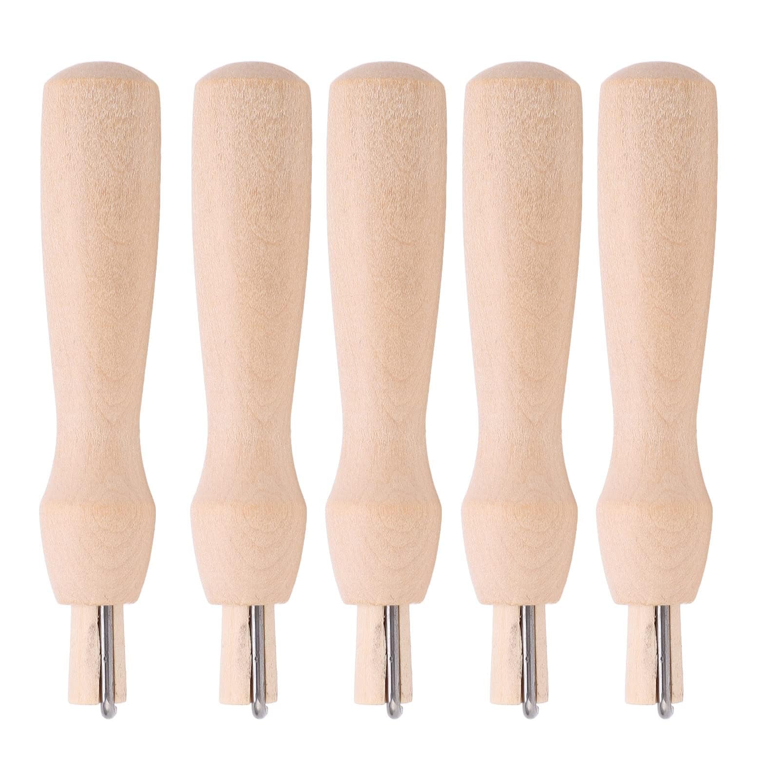 Needles for felting, 5 pcs Handmade needle felting DIY Rust-proof universal wooden wet felting holder for dry felting needling