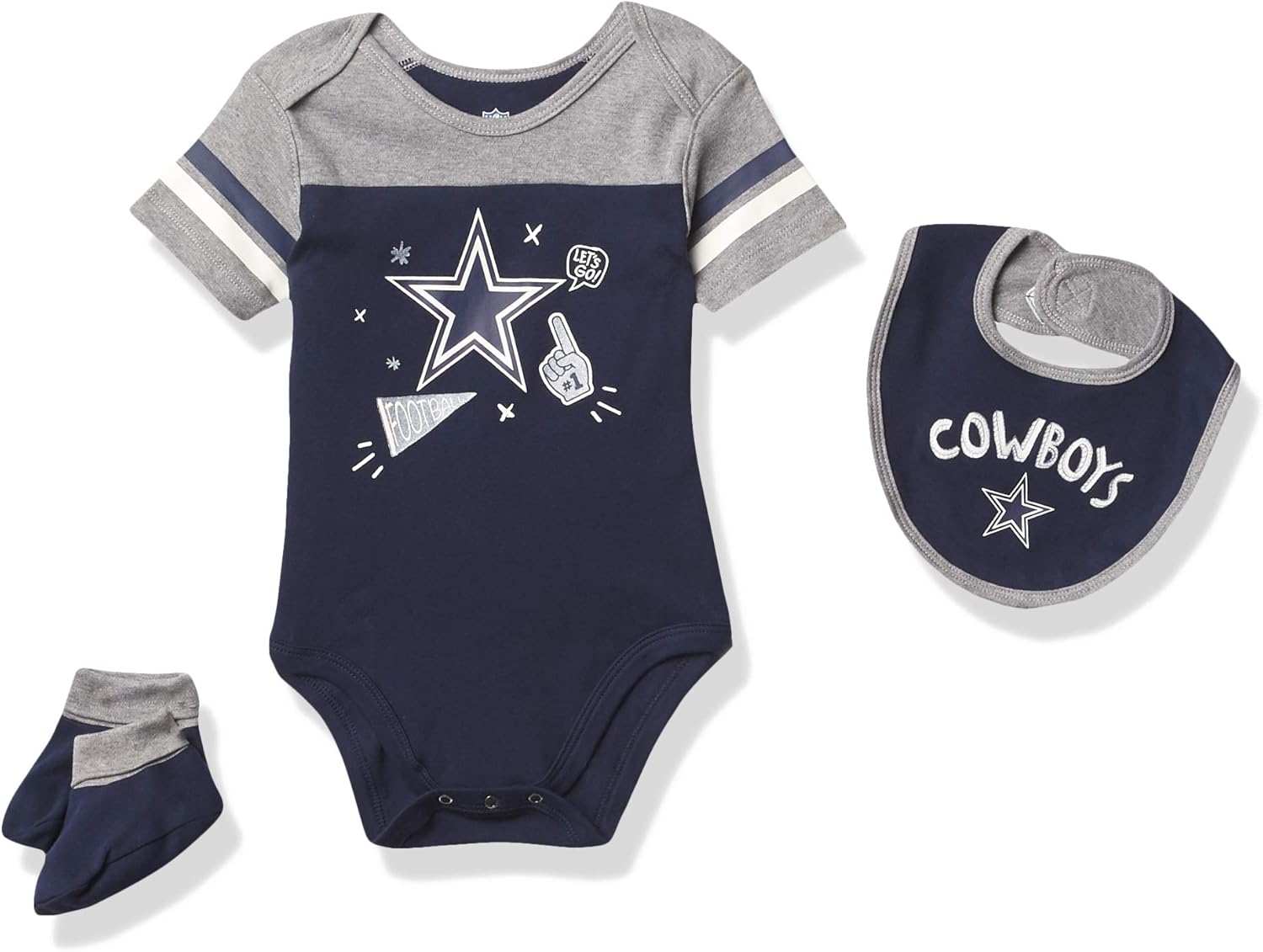 Dallas Cowboys NFL Unisex Tackle Infant Onesie Bib and