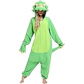 Wishliker Animal Onesie Pajamas Unisex Adult One Piece Halloween Cosplay Costume Homewear
