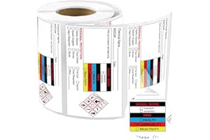SMARSTICKER Chemical Identifying and Marking Sticker Christmas SDS Stickers Write-in Labels 2x4 inch MSDS Stickers Safety Data Sheet Labels 300pcs