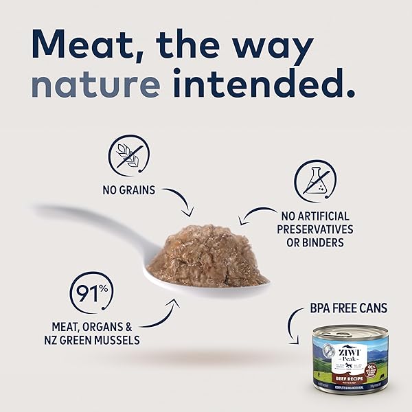 ZIWI PEAK WET DOG FOOD VARIETY PACK – BEEF, CHICKEN, LAMB, MACKEREL, TRIPE, VENISON, 6 PACK (6OZ EACH)