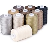 Sewing Thread 12 Colors Set 40S/2 for Sewing Machine,Quilting,Hand Sewing (10 Grey Colors)