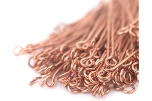 The Bead Chest Copper 21 Gauge 2 Inch Eye Pins (Approx 100 Pieces)