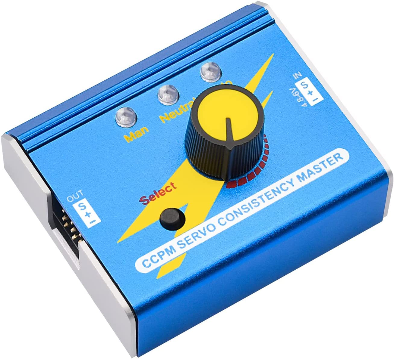 YUNIQUE GREEN-CLEAN-POWER - Multifunction Digital Servo Tester DC 4.8V-6V | Precise Control of Servomotors and ESC | Ideal for RC Modeling, Blue, Metal