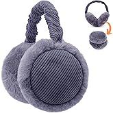 F Flammi Premium Earmuffs for Women Winter Foldable & Adjustable Ear Warmers Thermal Ear Covers
