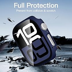 Adorve 3 Pack Tempered Glass Case for Apple Watch