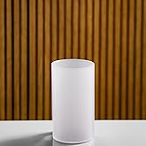 WGVI Hurricane Candle Holder Sleeve, W: 3", Ht: 6", Frosted Glass Cylinder Open Both Ends, Chimney Tube Shade, 2 Pieces