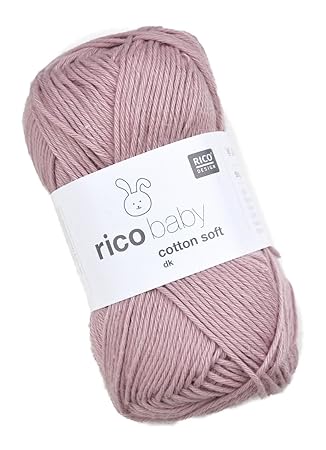 Rico Baby Cotton Soft dk Fb. 047 altrosa, weiche Babywolle, Baumwollmischgarn zum Stricken & Häkeln