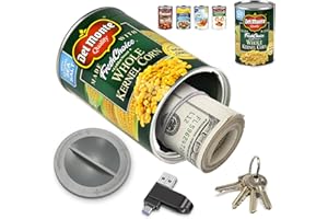 BOSTRA Diversion Safe Stash Can with Hidden Storage, Hidden Safe in Plain Sight, Secret Money Safe for Cash with Hidden Compartment for Keys Hider (Corn)