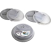 3-Pack Divided Microwave Plates with Vented Lids – BPA-Free Reusable Plates for Portion Control, Meal Prep & Leftovers – Stackable, Freezer & Dishwasher Safe (8.75” x 8.75”) (Gray)
