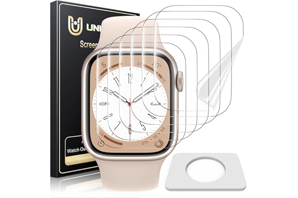 [ 6 Pack ] UniqueMe TPU Screen Protector Compatible with Apple Watch 40mm SE 2022 Series 5/6/4, [Upgrade Flexible Film] Anti-Scratch [Bubble Free] Soft HD TPU Clear Film for iWatch 40mm