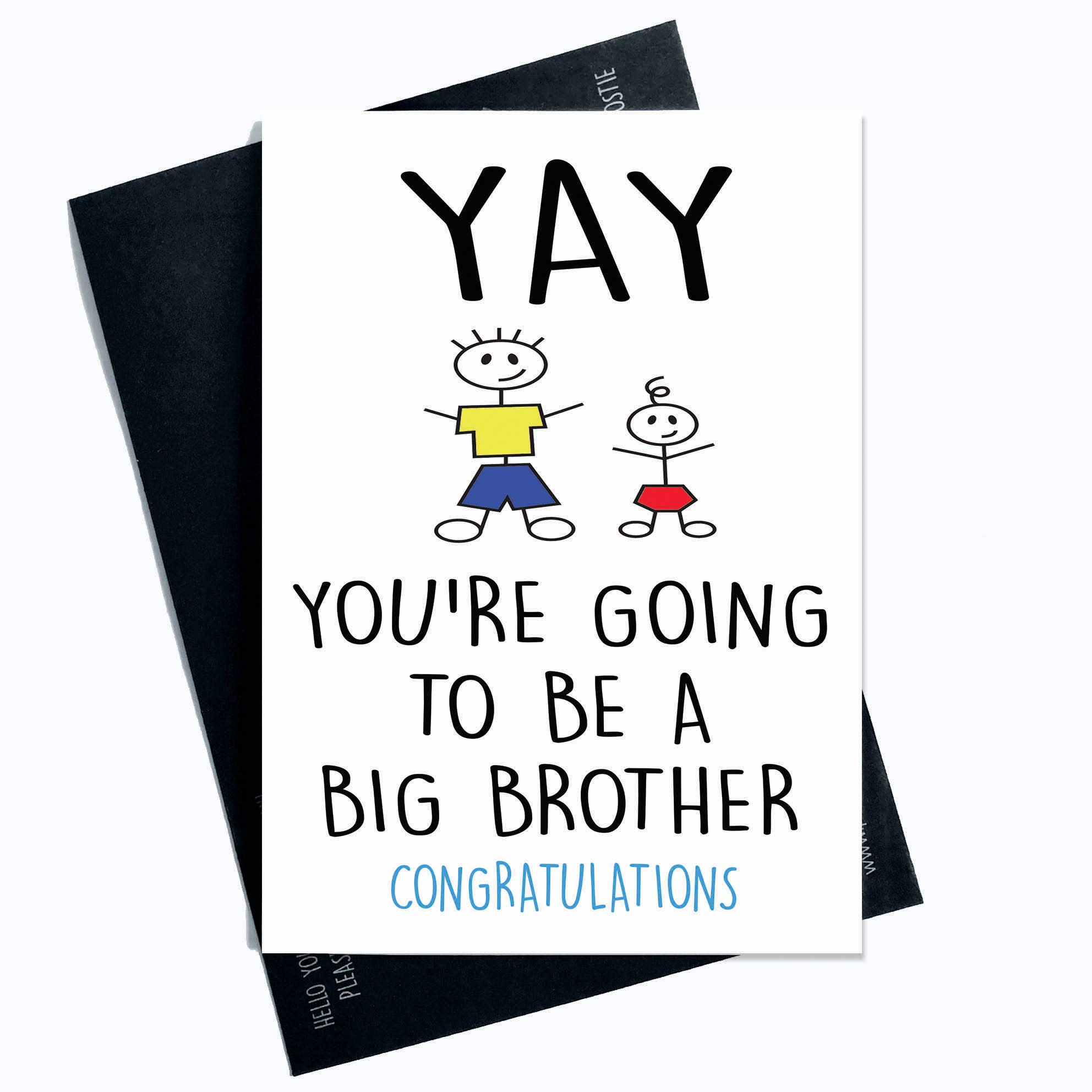 Pregnancy Announcement Card, Surprise Cards, Going to Be A Big Brother Card, Son Card, New Baby Announcement Card Congratulations Cards PC82