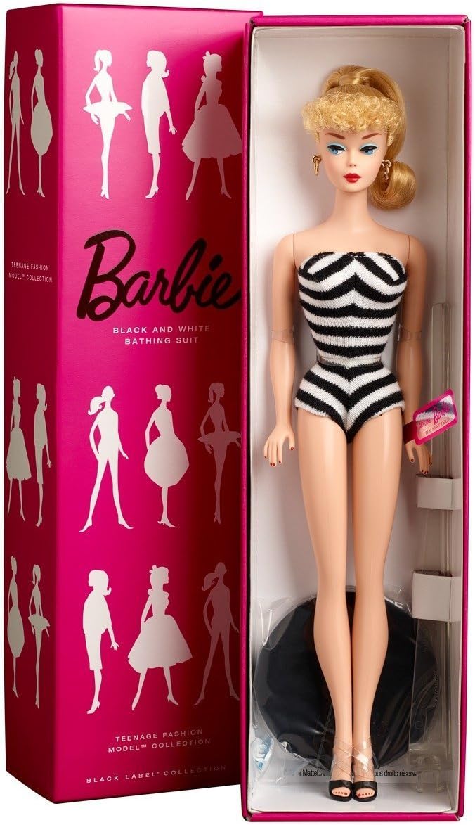 barbie black and white swimsuit