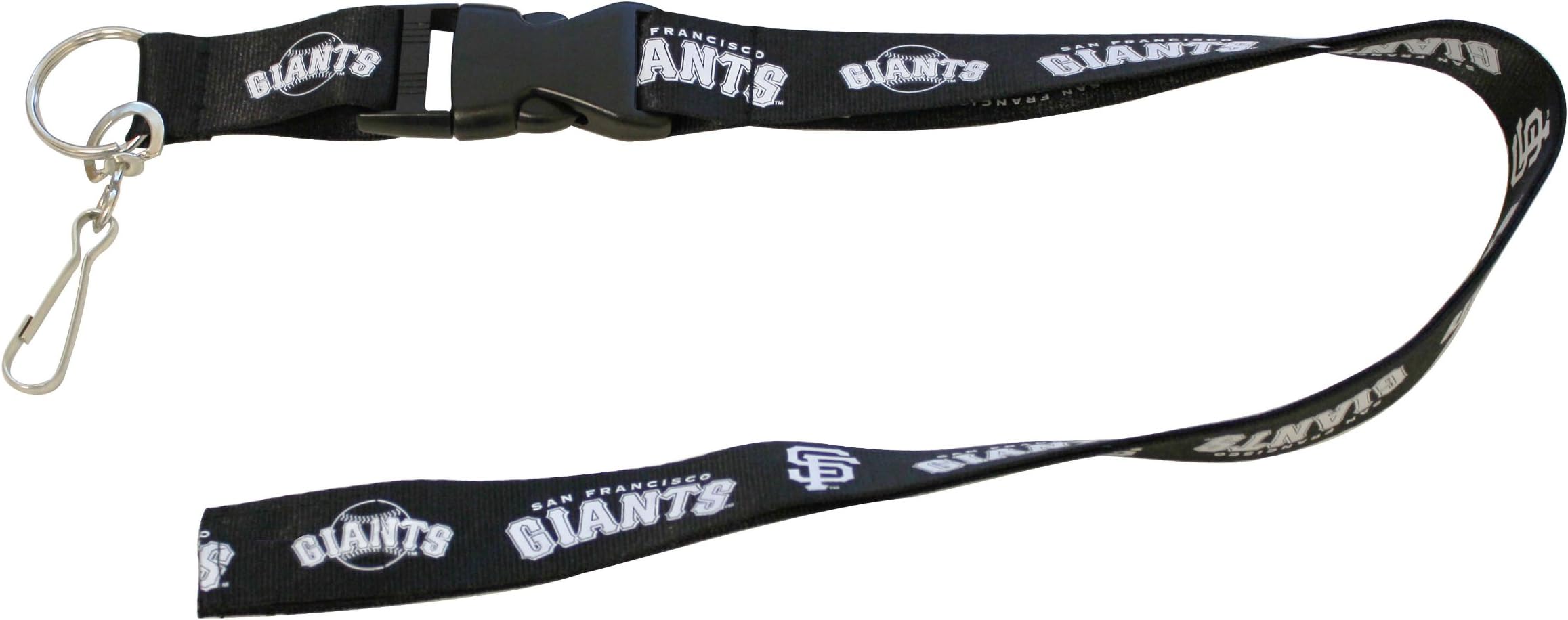MLB Blackout Lanyard with Team Logo in White
