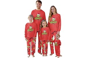 NJKHMCFTIR Family Christmas Pajamas Matching Sets Xmas Pjs Sets Loungewear Jammies Matching Christmas Pajamas for Family