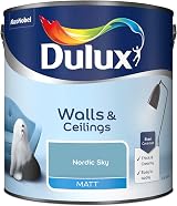 Dulux Walls Ceilings Matt Emulsion Nordic Sky 2.5L Water Based Paint view 2