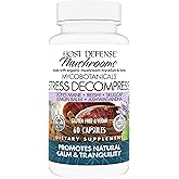 Host Defense MycoBotanicals Stress Decompress* Capsules - Mushroom Supplement with Lemon Balm & Ashwagandha Root - with Reishi, Lion's Man & Skullcap - 60 Capsules (30 Servings)*