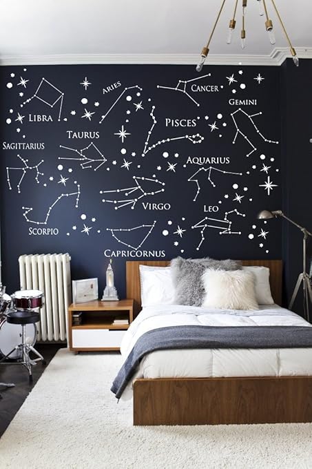 gold constellation wall decals