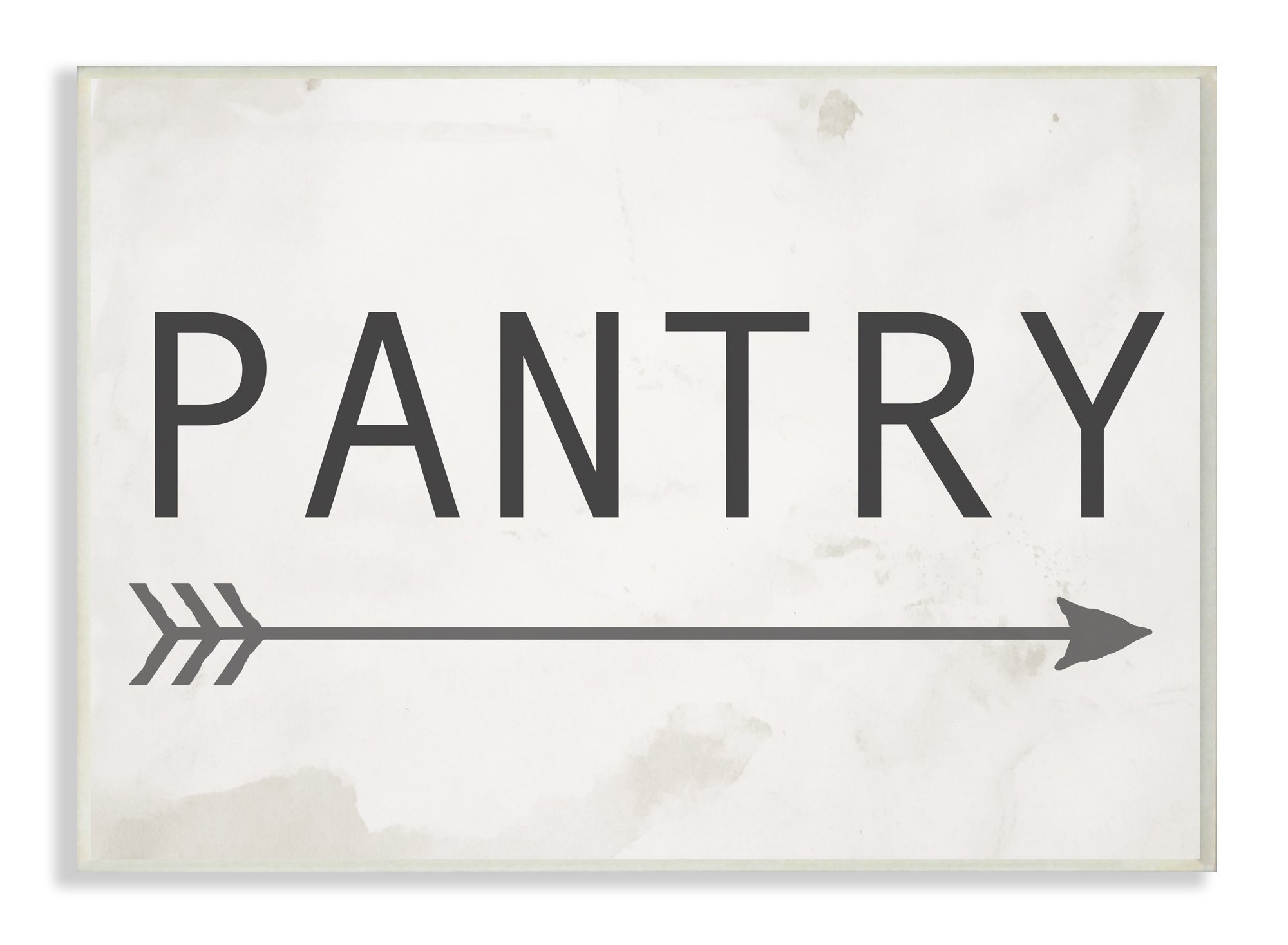 The Stupell Home Decor Collection Pantry Sign with Arrow Wall Plaque Art, 10 x 0.5 x 15, Proudly Made in USA