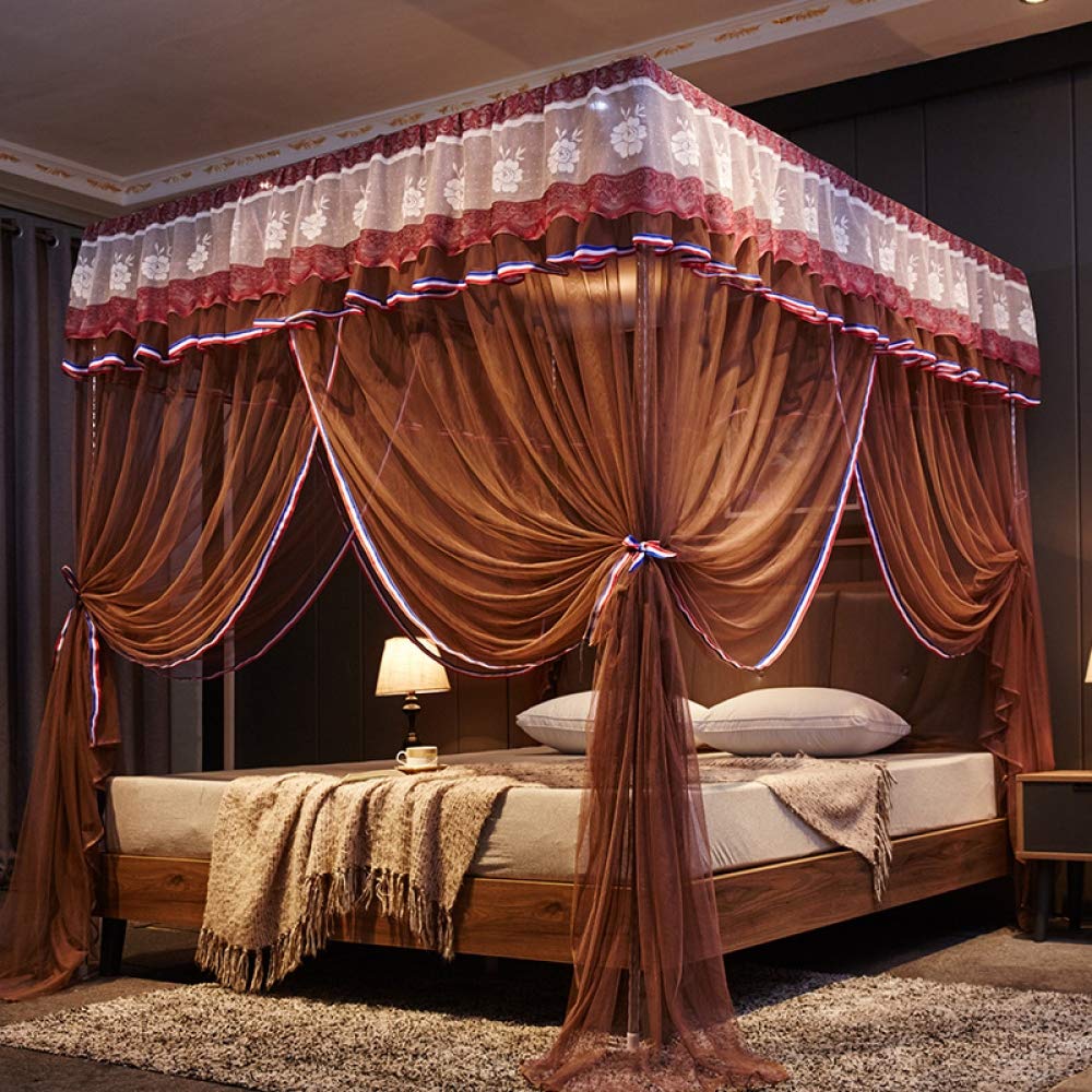 Amazon Com Jinbaowz Bedding Mosquito Net Luxury Brown