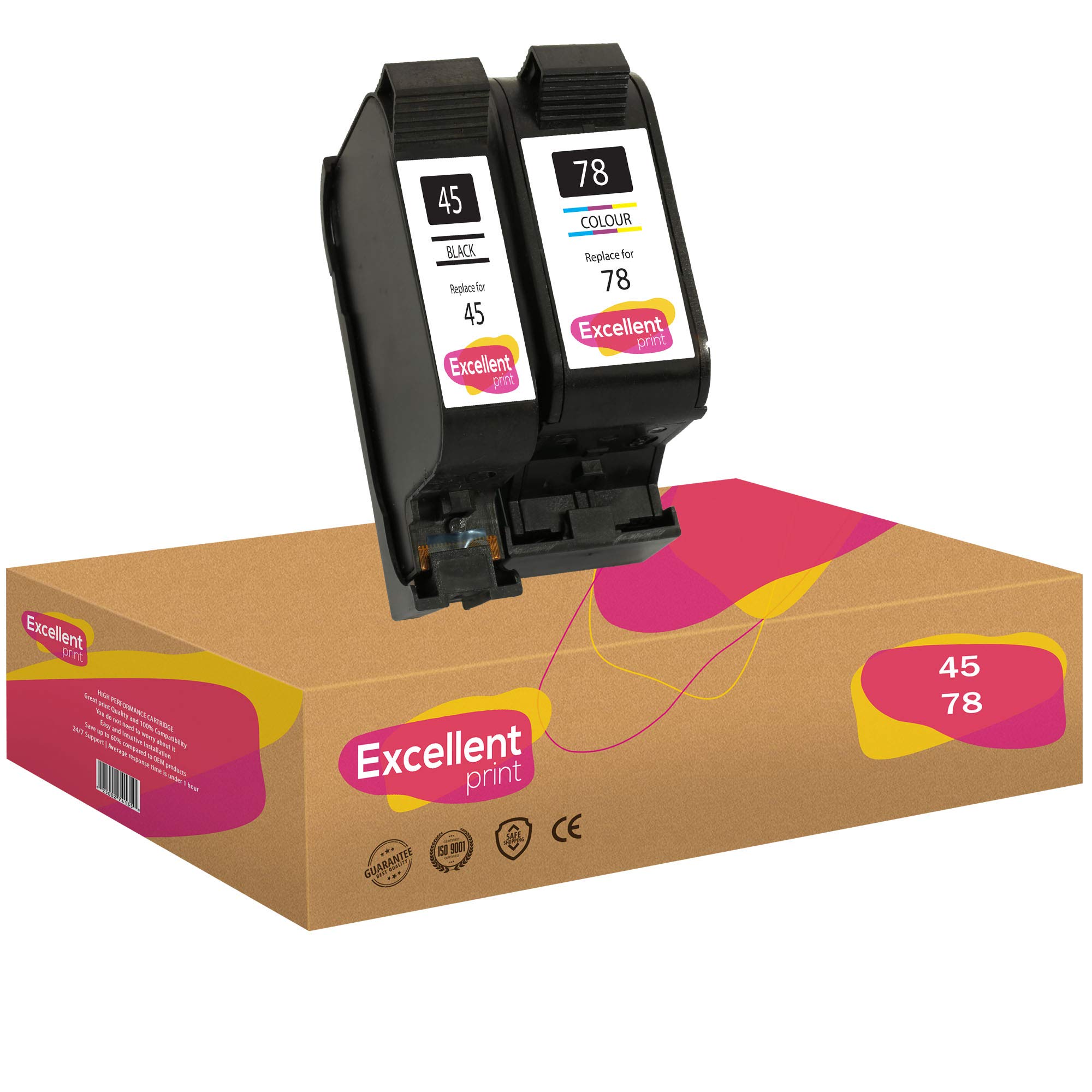 Excellent Print 45 78 Compatible Ink Cartridges for HP Color Copier 6127 Photosmart 1215 1100 1315