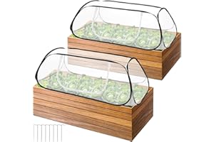 2 Pcs 45x22x16 Garden Row Accelerator Plants Cover - Pop Up Raised Garden Bed Vegetable Rows Plant Protector,Insect Bird Barr