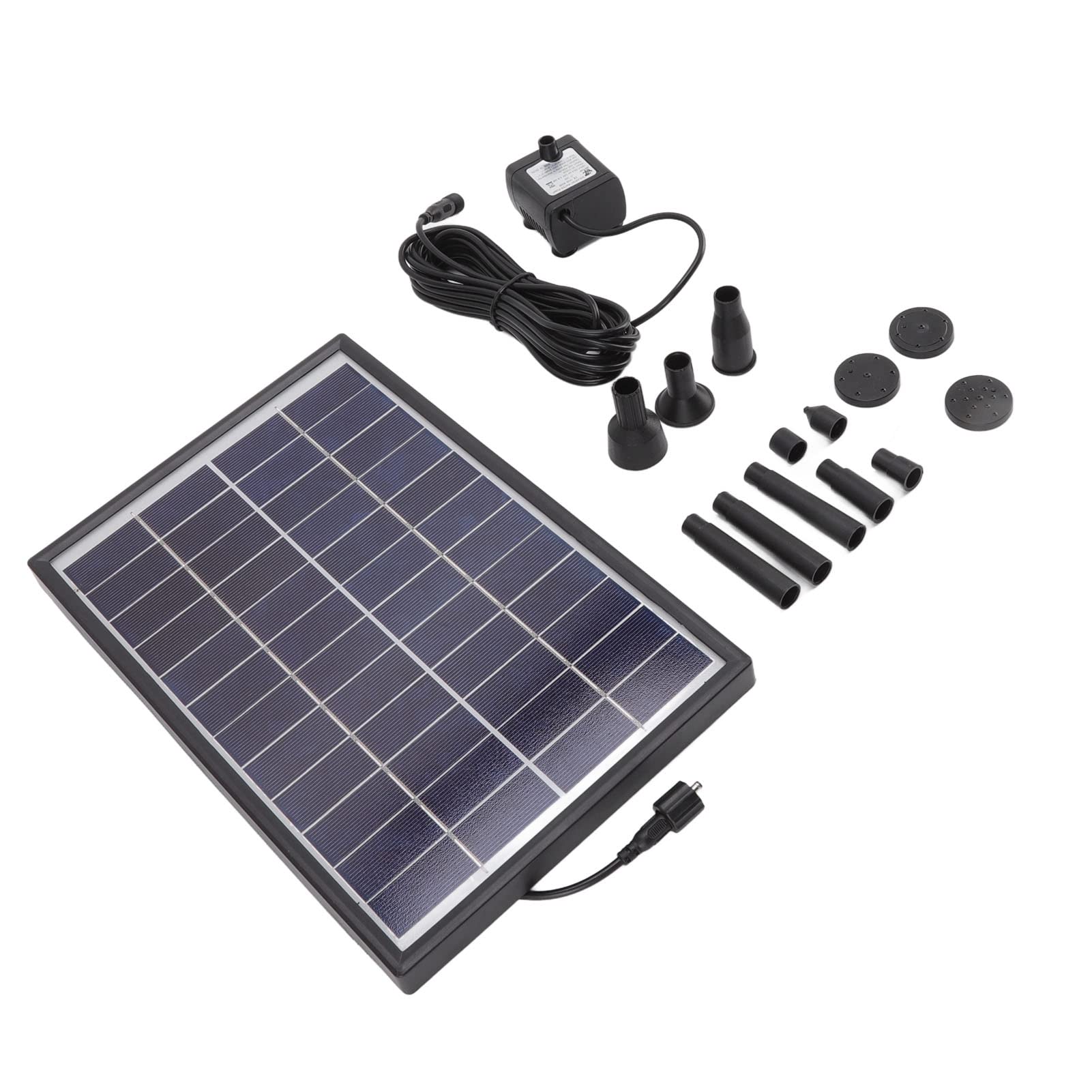Solar Panel, Fountain Powered for Floating Decorations Solar 12V 6W ABS Anti Clogging Filter