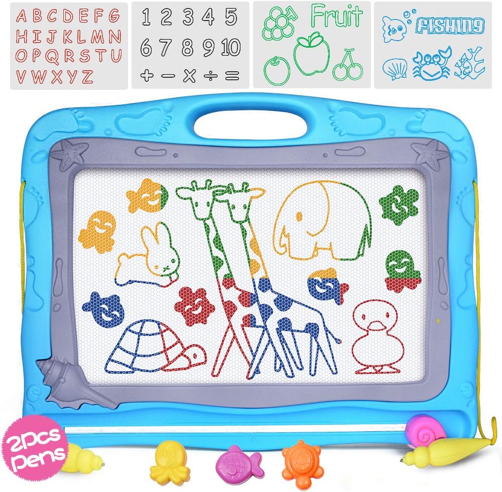 WITALENT Magnetic Drawing Board for Kids 16'' Large Toddler Toys Magna Doodle Board Colorful Erasable Sketching Drawing Pad Educational Learning Toys Holiday Birthday Gifts for kids Girls Boys