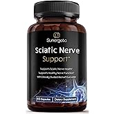 Sunergetic Premium Sciatic Nerve Support Formula - Sciatic Nerve Supplement with Benfotaimine, Alpha Lipoic Acid (ALA) & Meriva Turmeric - Supports Sciatic Nerve Health & Joint Comfort - 60 Capsules