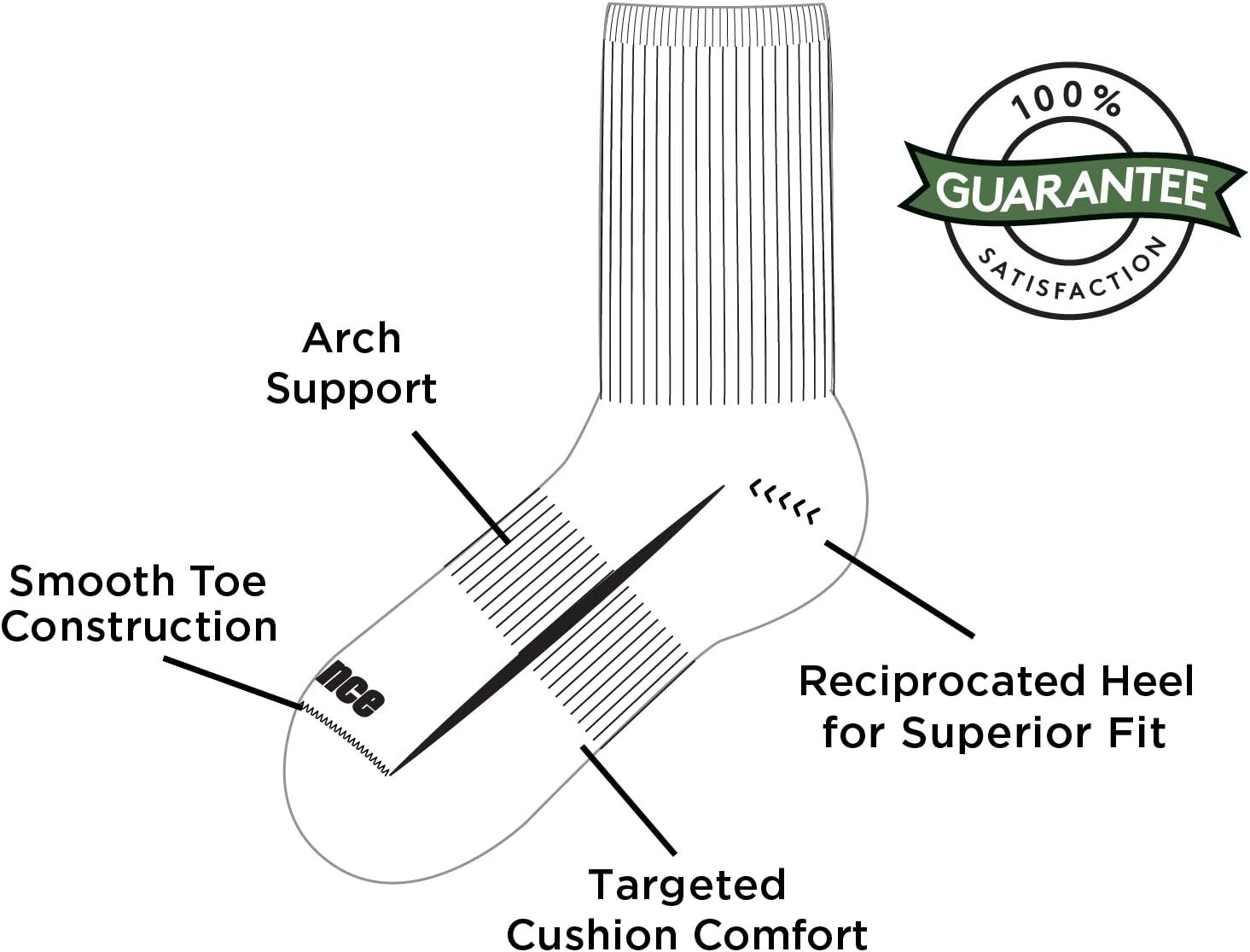 Prince Boys' Crew Length Athletic Socks with Cushion for Active Kids: Clothing