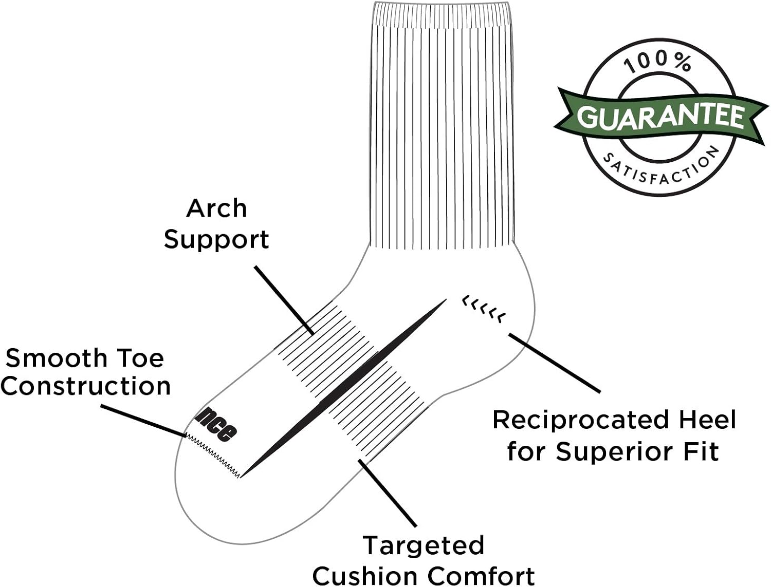 Prince Boys' Crew Length Athletic Socks with Cushion for Active Kids: Clothing