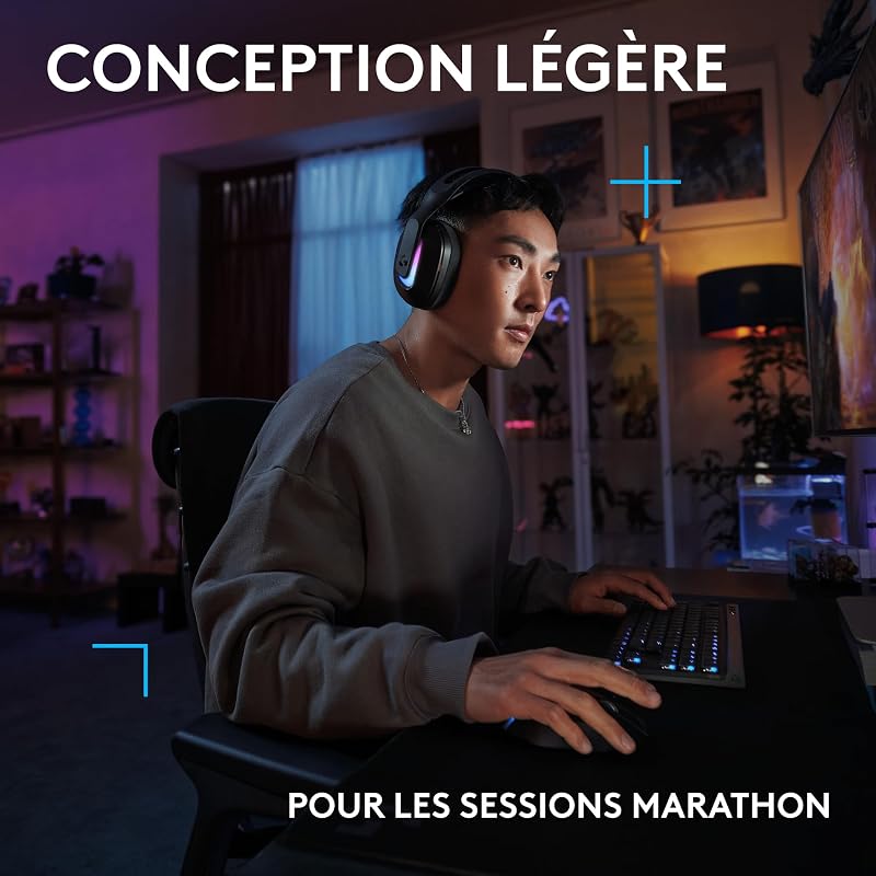 G522 LIGHTSPEED, casque gaming sans fil - Noir