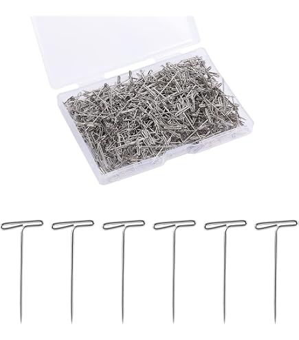500 épingles à Perruque En T - 3,8 Cm, En Acier, Pour La Fabrication De Perruques, La Couture, Les Loisirs Créatifs