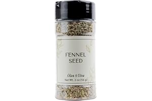 Olive & Vine Fennel Seed, Aromatic Spice, Seasoning for Roasts, Curries, and Breads, with Rich Tradition, Authentic Taste, For Global Recipes (2 Ounce)