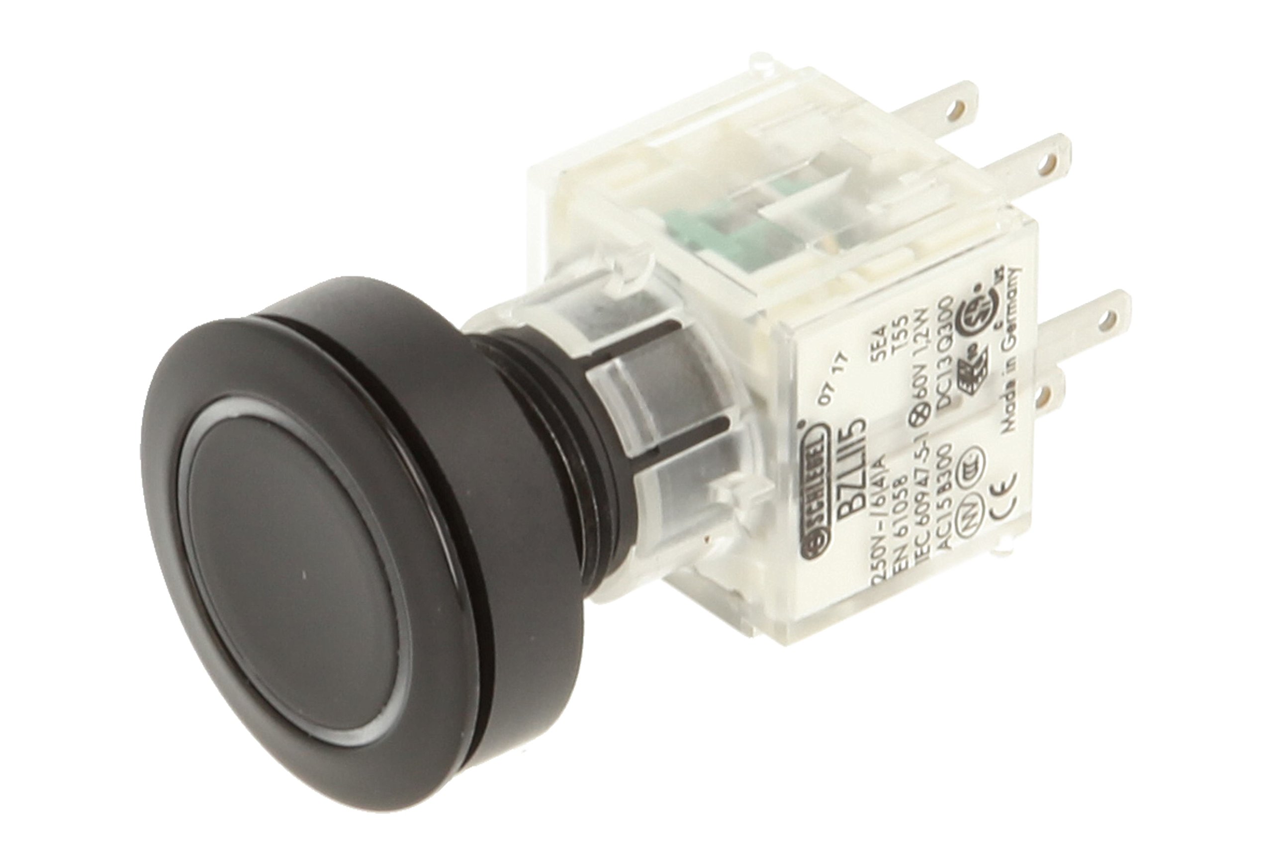 Club 23.000.962 Push Button Black – Ringlight Contact Button Master 2 Contact Socket Type t5,5 K LED 24 V WHITE (Pack of 2)