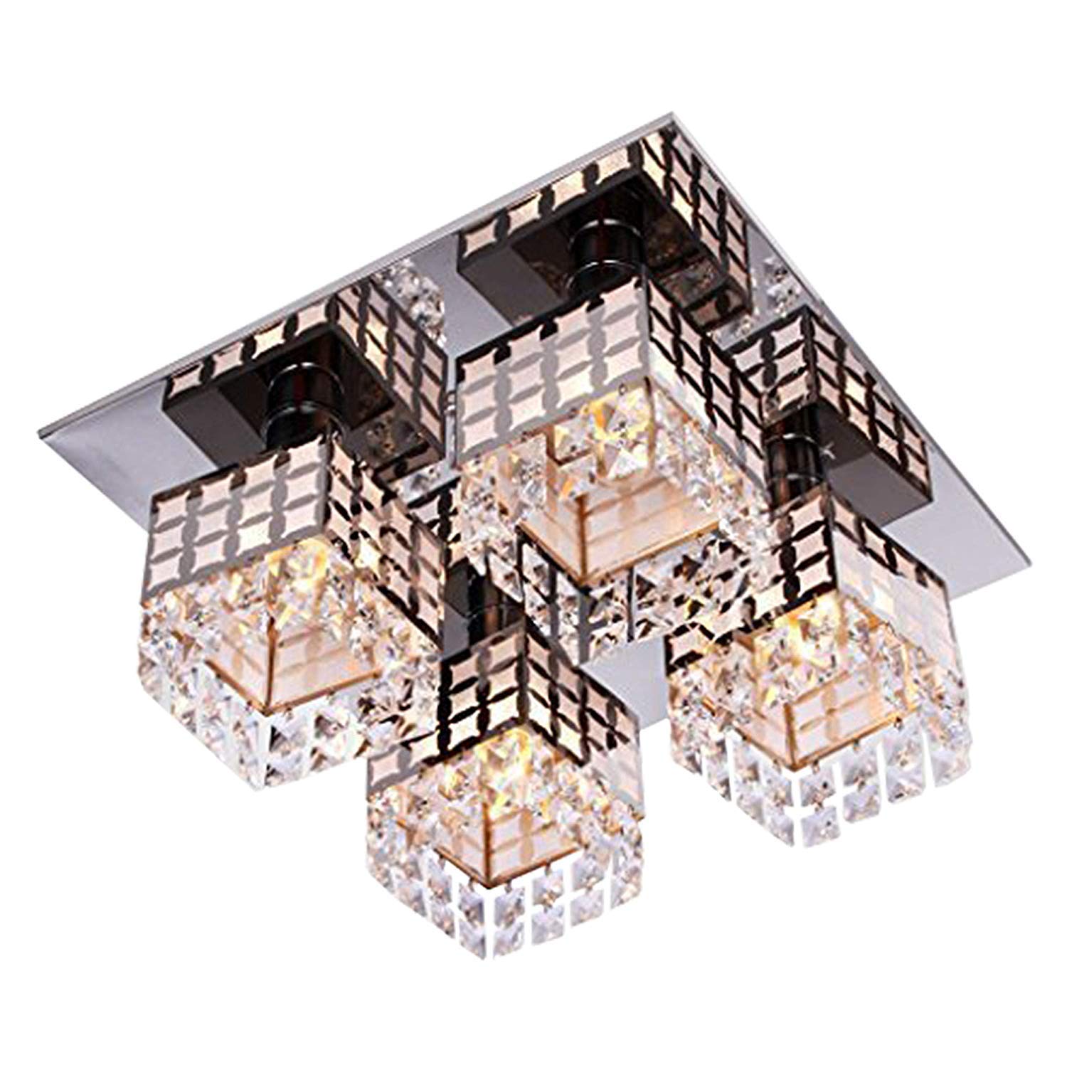 Asvert LED Kristall Deckenleuchte Moderne Unterputz Kristall Decke