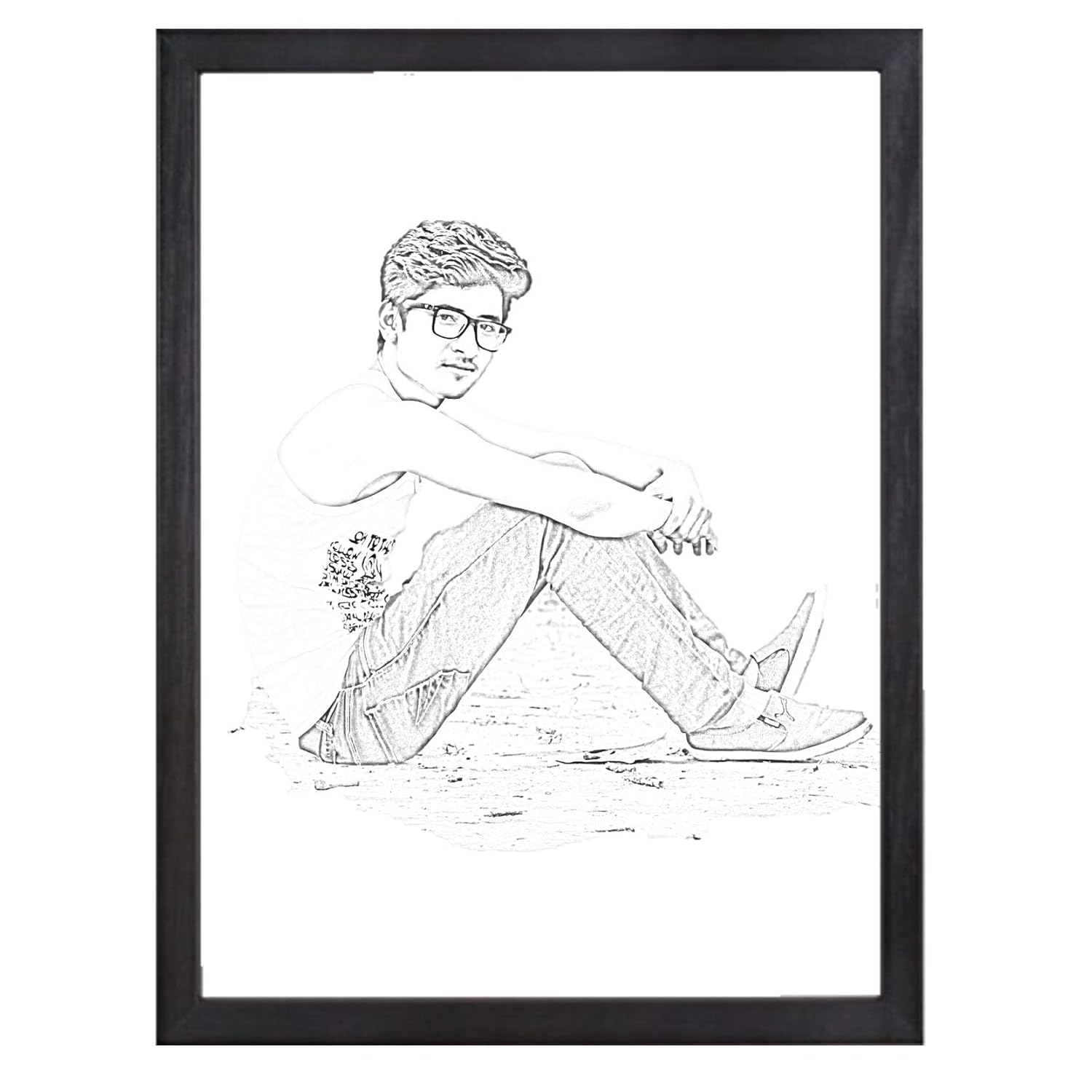 Buy Personalized World Personalized Sketch Photo Wooden Frame With Sketch Black A4 Size Online At Low Prices In India Amazon In Things tagged with 'picture_frame' (606 things). personalized world personalized sketch photo wooden frame with sketch black a4 size