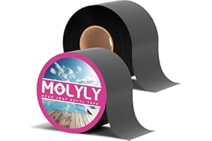 MOLYLY Butyl Joist Tape for Decking - 3inch 2pack Deck Joist Tape for Decks, Self Sealing and Weather-Resistant Butyl Tape for Decking, Deck Joist Tape for Protecting Joist Deck Beams Wood
