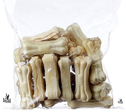 Skora Rawhide Pressed Chew Dog Bone 5 Inches 1/2 Kg Pack