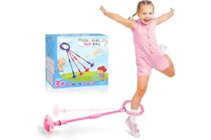 Chridark Ankle Skip Ball for Kids - New Upgrades Foldable Flash Wheel Skip It Ball, Outdoor Game Toys for Kids & Adults, Gift for Boys & Girls Age 5 6 7 8 9 10 Years Old