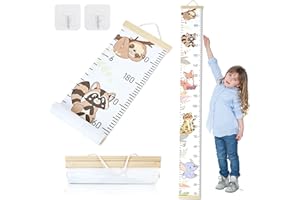 Oslynia Growth Chart Kids, 76.8 x 8.3 Inches Removable Height Chart for Kids, Hanging Height Growth Charts Wall Decor for Boy