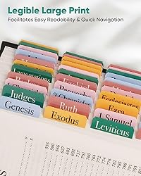 Morjor Bible Tabs for Women and Men, Boho Theme, 75