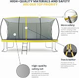 ZERO GRAVITY Ultima 5 Rectangular Trampoline 15ft x 10ft with Safety Net view 3