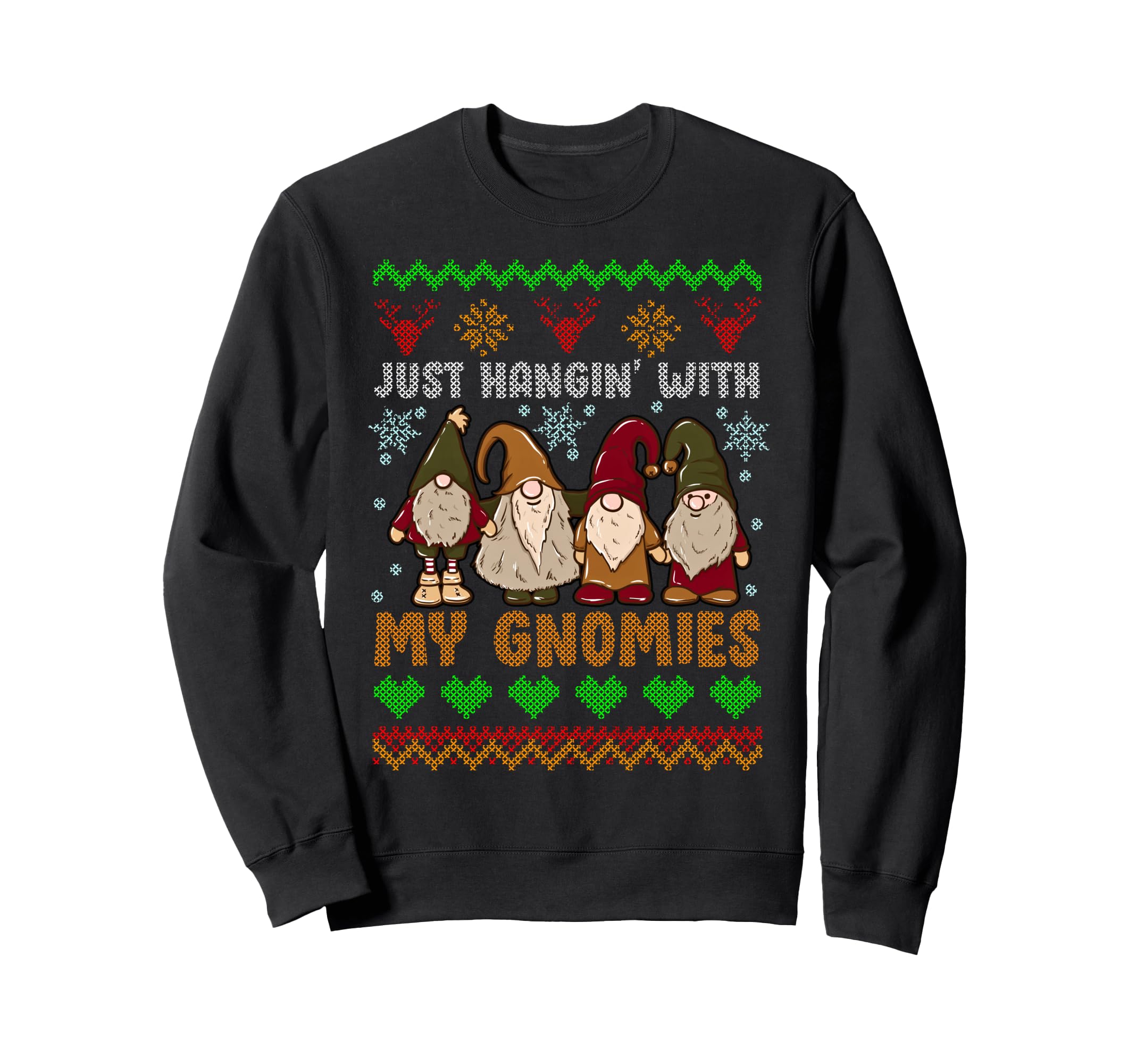 Hangin With My Gnomies Adorable Christmas Gnome Lover Sweatshirt