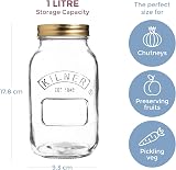 Kilner Preserve Jar 1L Round Glass Screw Top Lid 1000ml view 2