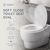 CUQOO Oval White Soft Close Quick Release Toilet Seat Adjustable O-Shape view 2