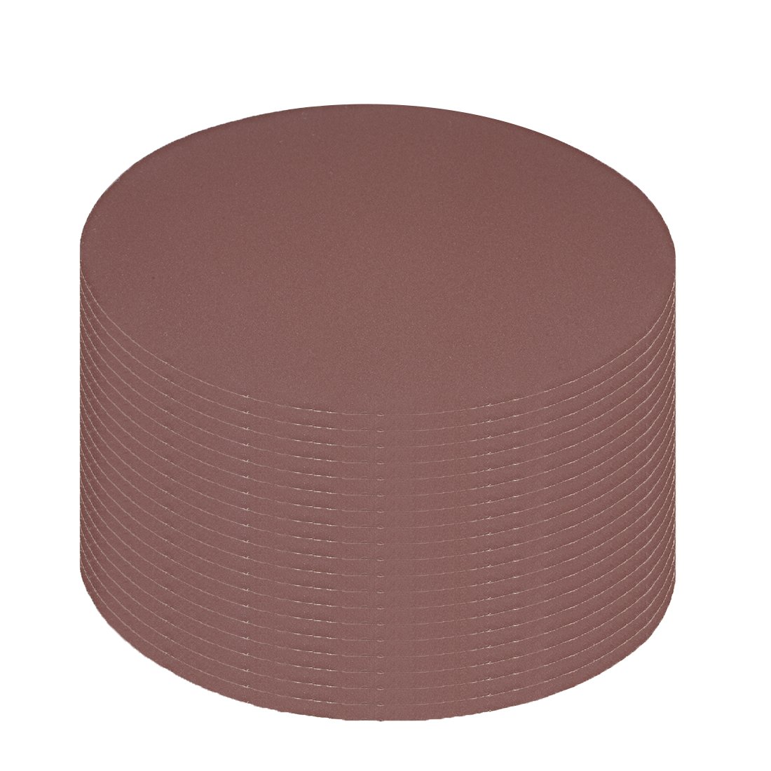 sourcingmap 20Pcs 7 inch Hook and Loop Sanding Disc 400 Grits Flocking Sandpaper for Random Orbit Sander Brown