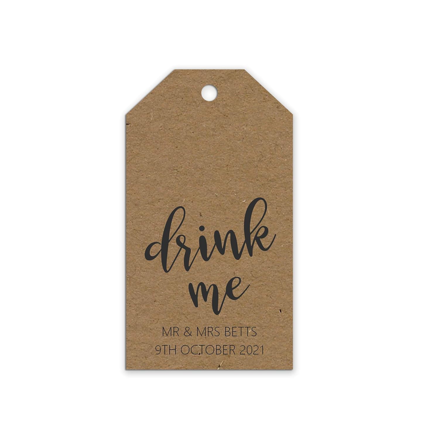personalised kraft tags
